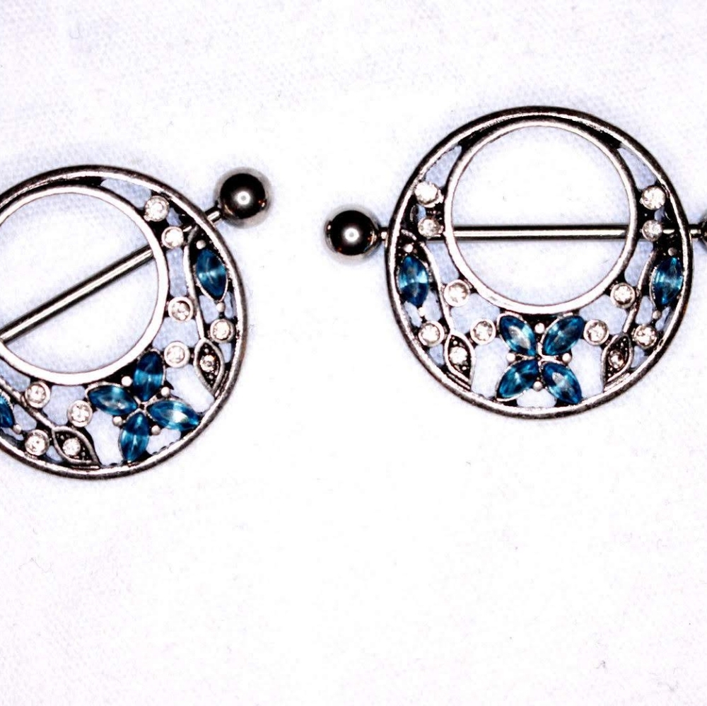 Pierced nipple jewelry